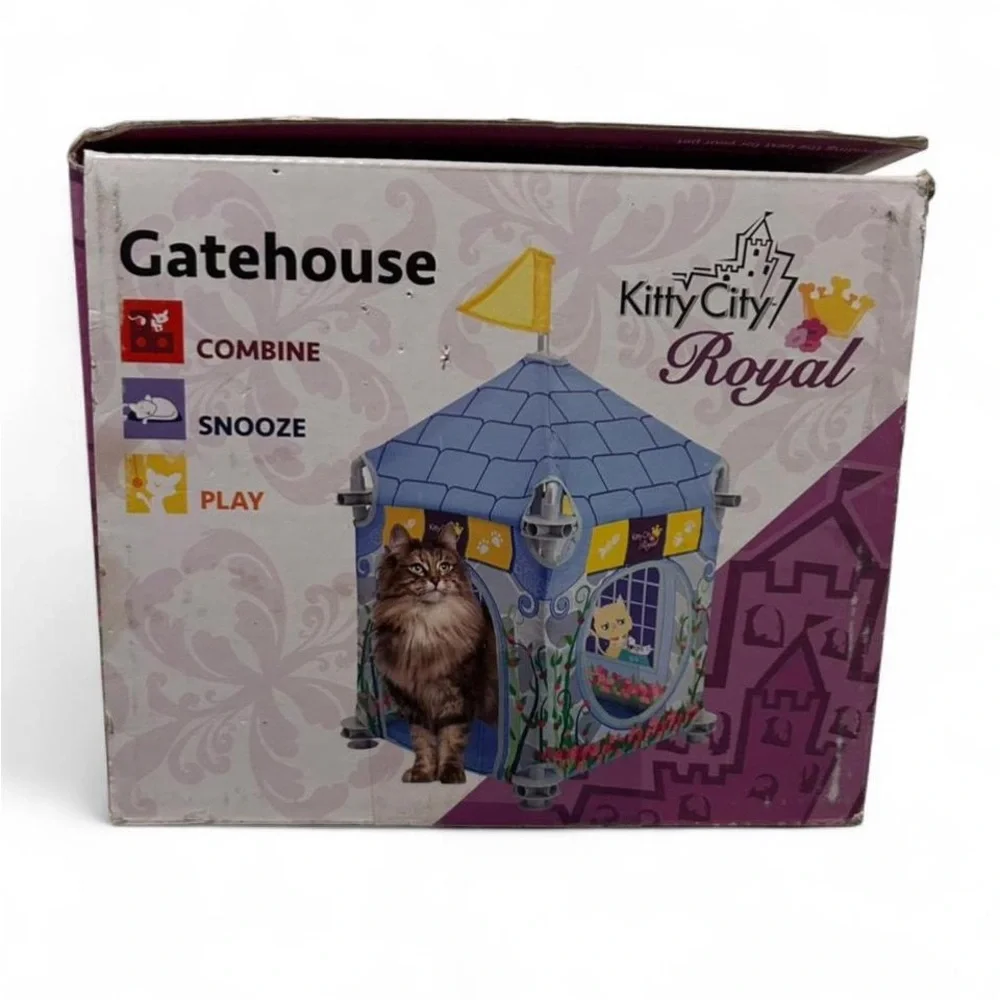 A Kitty City Royal Gatehouse - Modular Cat Play House